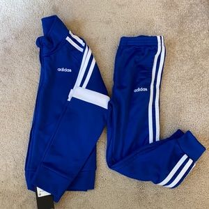 5T adidas royal blue track suit